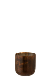 Tlh Verre rond brun petit - (7523)